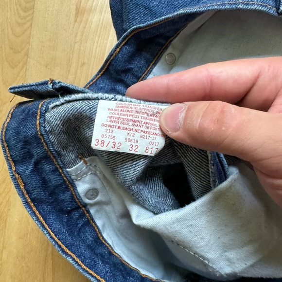 Vintage Levi’s 619 Orange Tab Beige Blue Jeans Pants Denim 90s - Picture 3 of 5